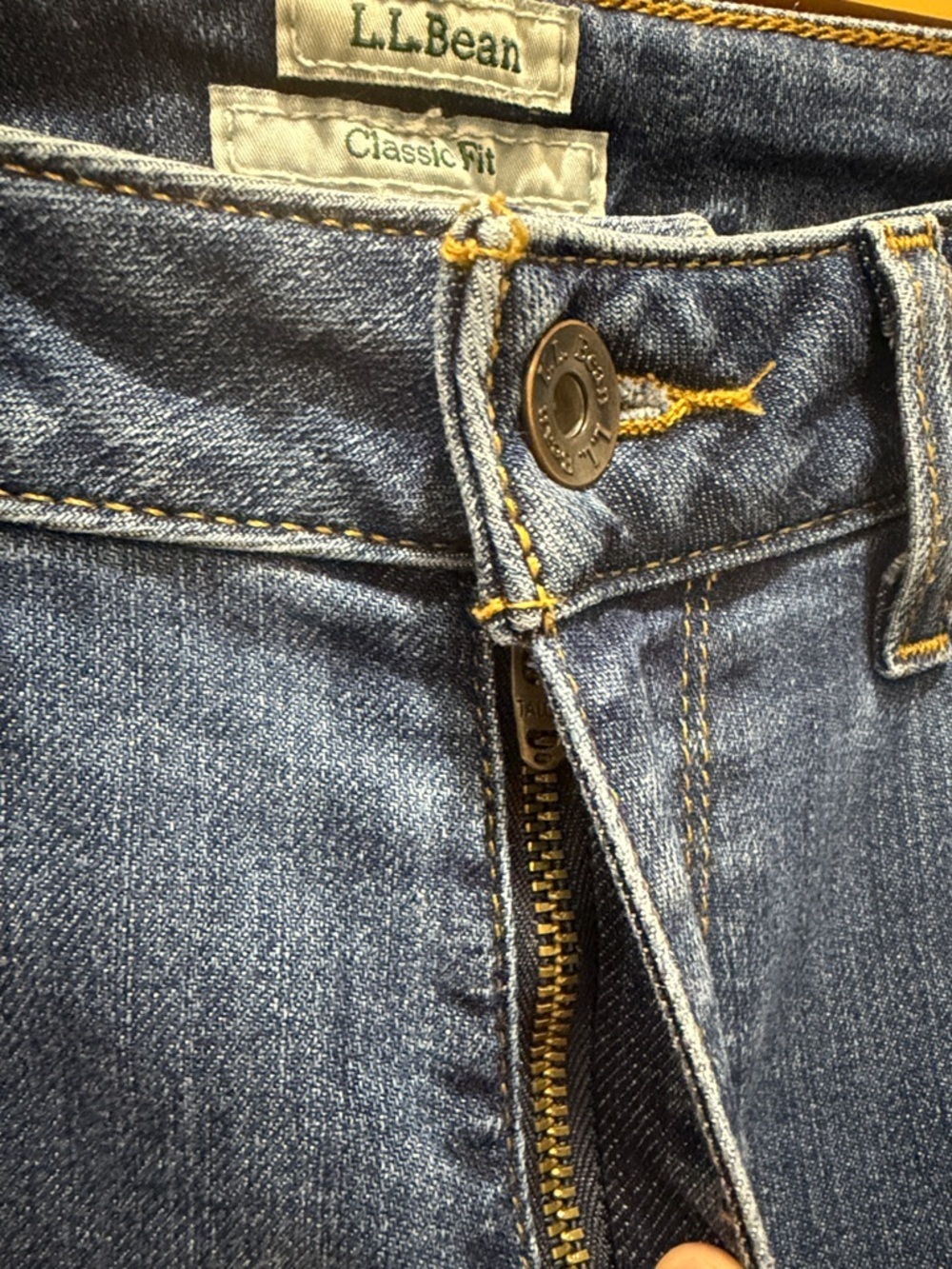 L.L. Bean Classic Fit Straight-Leg Jeans in Blue Medium Tall Length - Picture 8 of 14
